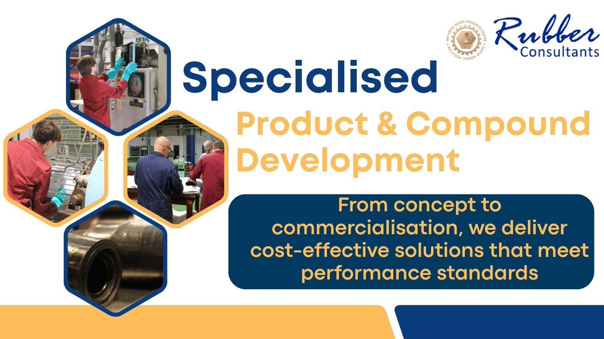 Driving innovation in product and compound development for the rubber industry.  

Get in touch with us today! 
📞 +44 (0)1992 584 966  
✉️ info@rubberconsultants.com  
🌐 rubberconsultants.com  

#RubberConsultants#Compounddevelopment#materialscience#RubberIndustry