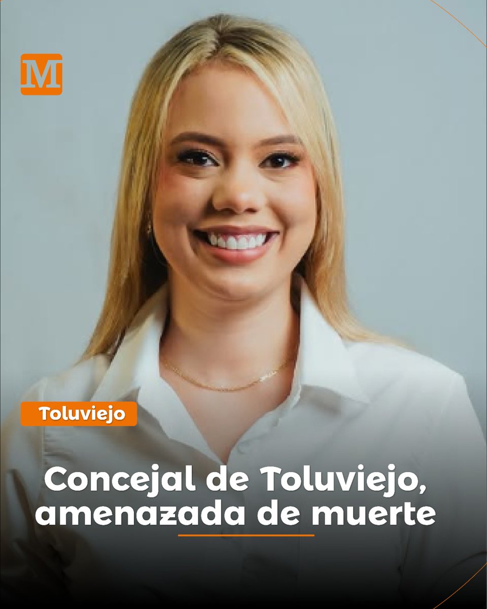 #Toluviejo |  La concejal del municipio de Toluviejo, Valentina Chamorro Corena del partido Independientes, denunció este miércoles públicamente que fue amenazada de muerte.
 
Chamorro señaló que recibió varios mensajes intimidantes por whatsapp, el pasado lunes 25 de agosto,