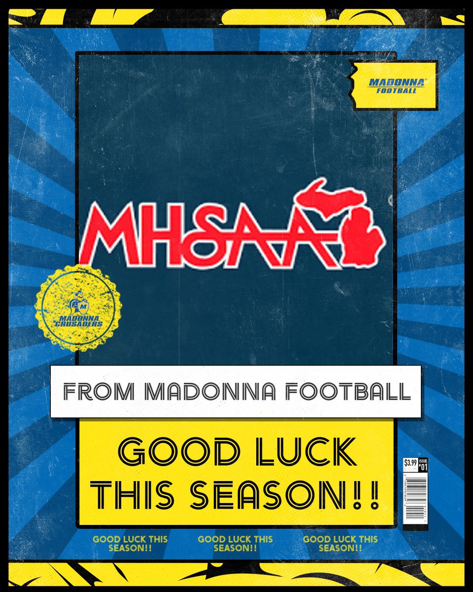 Gerald D. McCants (@money_mccants10) on Twitter photo Good luck from <a href="/MUCrusadersFB/">Madonna Football</a> to all of our Michigan High Schools competing this week. π΅π‘π #MHSAA #GoCru Good luck from <a href="/MUCrusadersFB/">Madonna Football</a> to all of our Michigan High Schools competing this week. π΅π‘π #MHSAA #GoCru