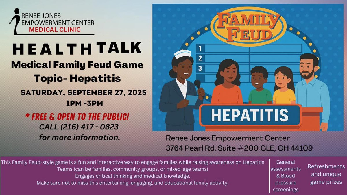 Save the Date!! Don't miss  this fun, interesting, and educational family activity hosted by the RJEC Medical Clinic. A fun and interactive method to involve families and spread awareness about hepatitis is through this Family Feud style game. <a href="/ThreeArchesFnd/">Three Arches Foundation</a>