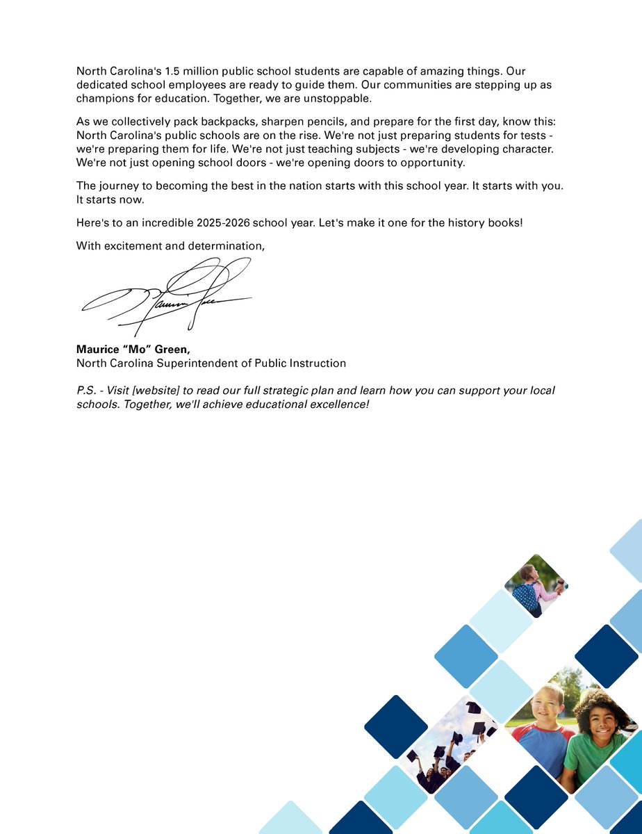 NCDPI Superintendent Mo Green tweet media