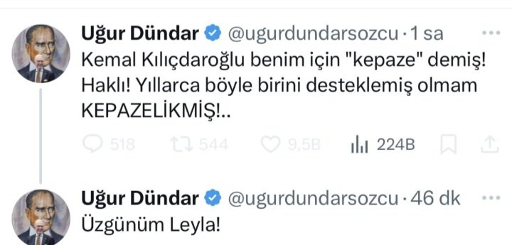 Salça (@salcaoluyorum) on Twitter photo Dağda ki çobanla <a href="/ugurdundarsozcu/">Uğur Dündar</a>
Oyu bir galiba...
Aysun kayaci sorunsalı da bu şekilde çözülmüş oldu...
Kimleri kimlere düşüren yalan* dünya***
Rab*bim sen nelere kadirsin... Dağda ki çobanla <a href="/ugurdundarsozcu/">Uğur Dündar</a>
Oyu bir galiba...
Aysun kayaci sorunsalı da bu şekilde çözülmüş oldu...
Kimleri kimlere düşüren yalan* dünya***
Rab*bim sen nelere kadirsin...