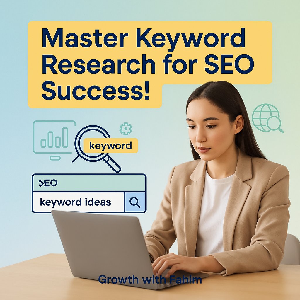 🔍 Keyword research = SEO success! 🚀
If you’re not targeting the right words, you’re invisible online.
Master this skill → Win the ranking game 💡

#SEO #KeywordResearch #DigitalMarketing #ContentMarketing #USEnterpreneurs #UKBusiness #EuropeGrowth #GrowthWithFahim