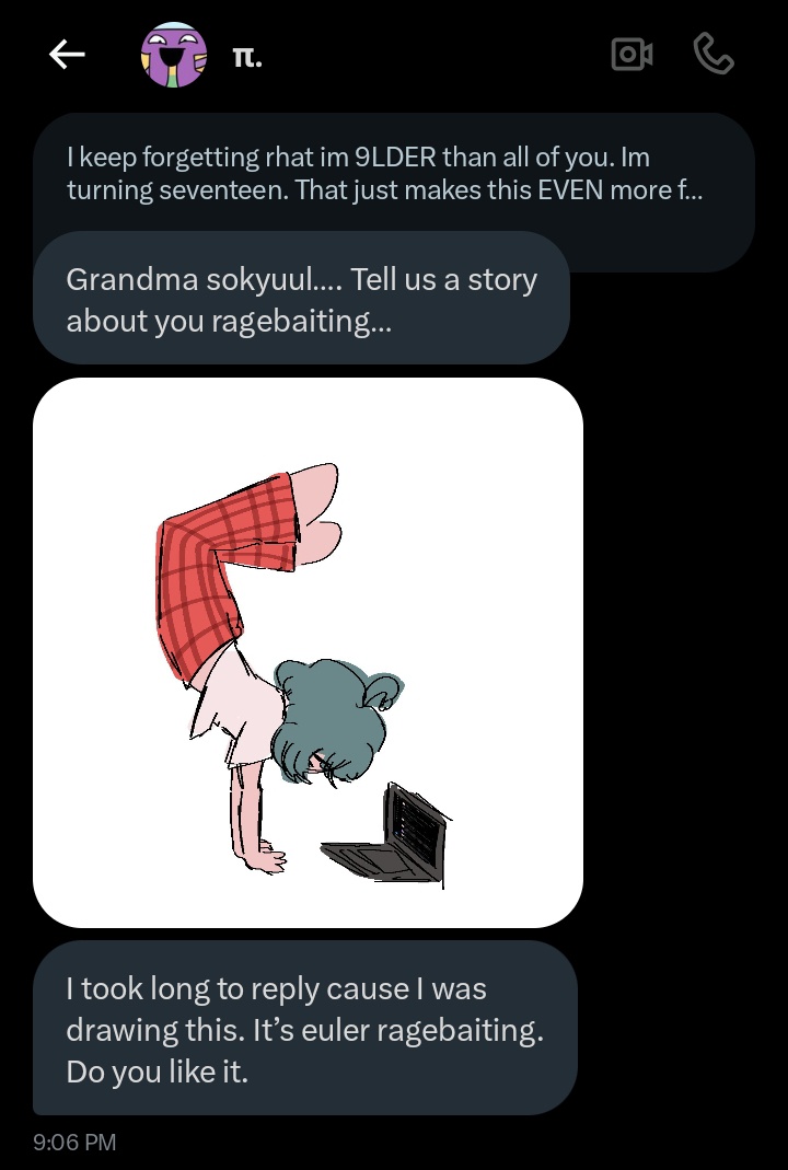 Hello. I am Euler. Watch me ragebait two variables into deactivating *WHILE HAND-STANDING*