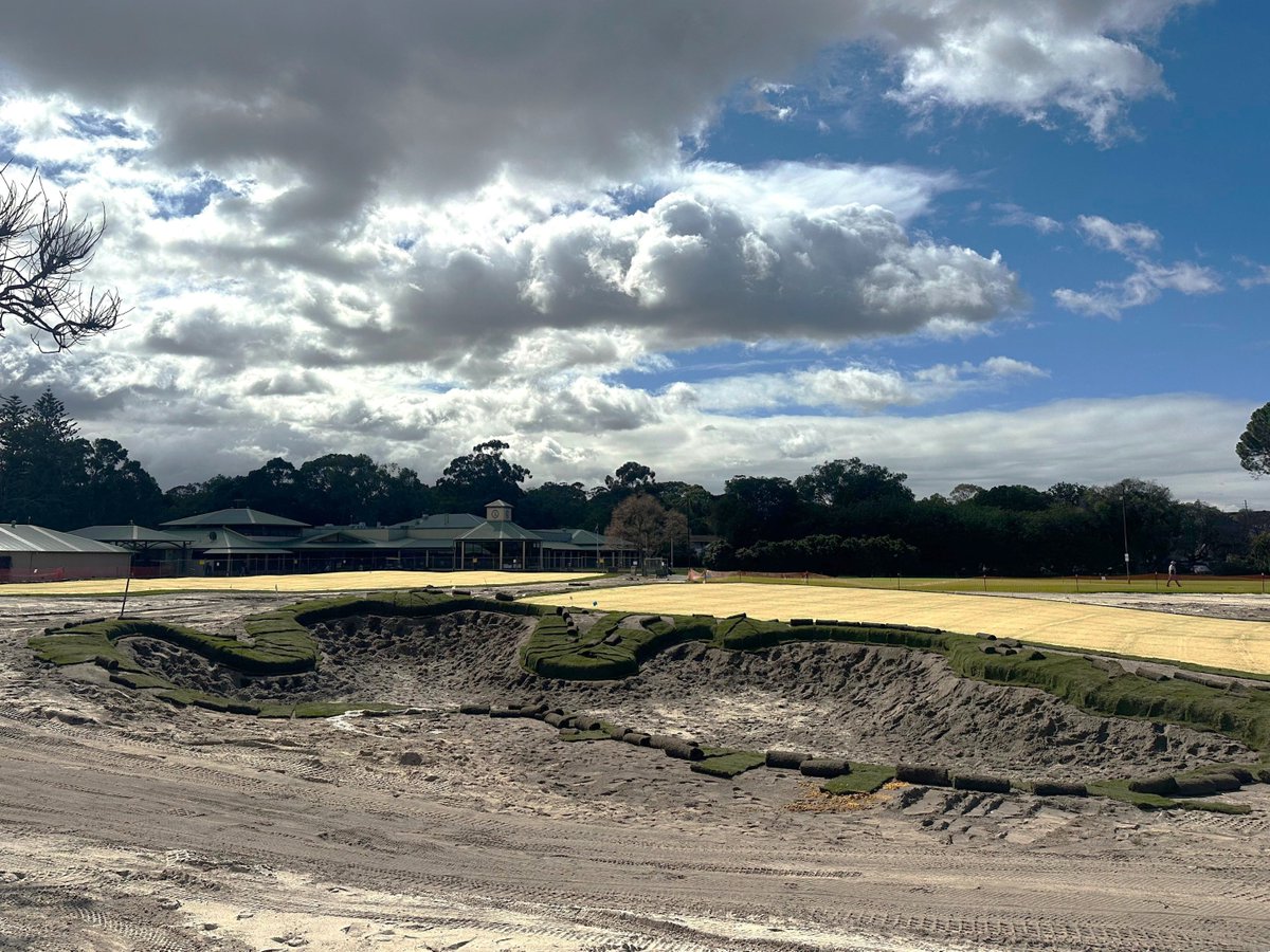 Grassing is now underway on Stage 2 of our Masterplan for Royal Perth in Western Australia in partnership with KruseGolf. 

This phase included 7 new greens and adjoining tees plus a Himalayas putting green. All shaping by Lukas Michel with oversight from Clayts &amp; Harley.