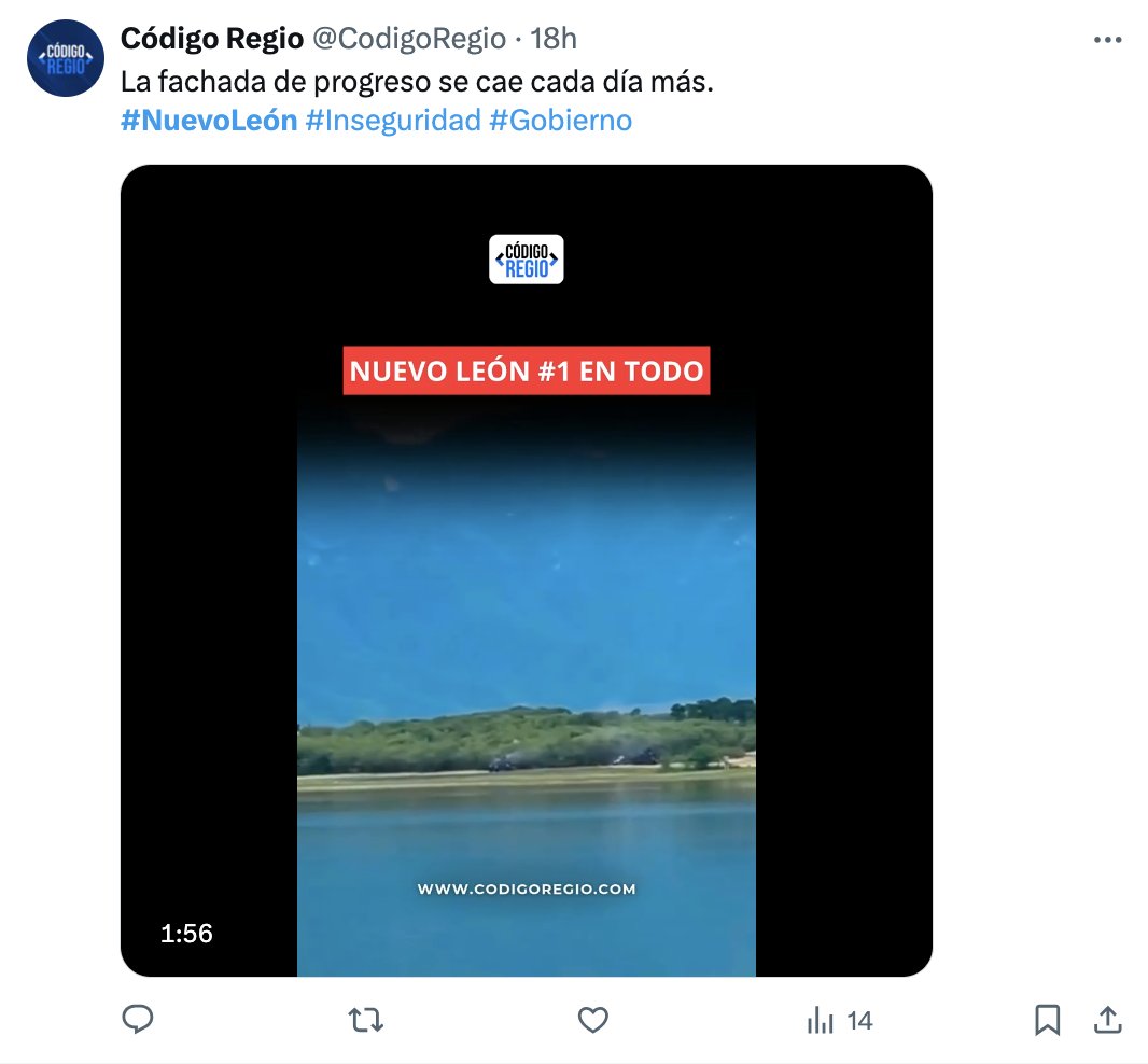 Andrez92's tweet photo. Mínimo metanle diferente diseño y edición al video para que no se vea que son de la misma agencia.  #MTY #Monterrey #regios #NuevoLeon #NL @Minuto_Cero_NL @Enbroncados_mty @CodigoRegio  @EspeciesP_NL https://t.co/o6jr7wDwtD