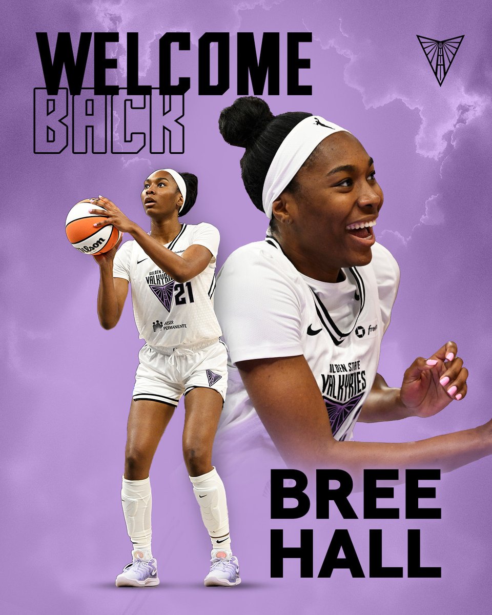 Welcome back to BreeHalla 🫶

The Golden State Valkyries have signed free agent guard <a href="/breezyhalll/">Breezyyy 🤩</a> to a seven-day roster hardship contract.

Hall will wear #21 and will be available to play in Saturday's game against Washington.