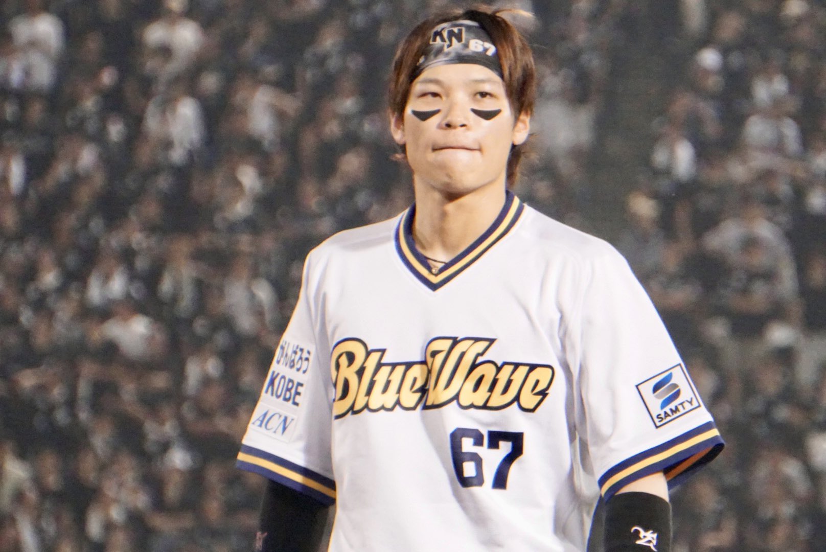 【新品未開封】オリックス　BlueWave ユニフォーム　中川圭太　L オリックス 中川圭太選手BlueWave復刻メッシュユニフォーム L