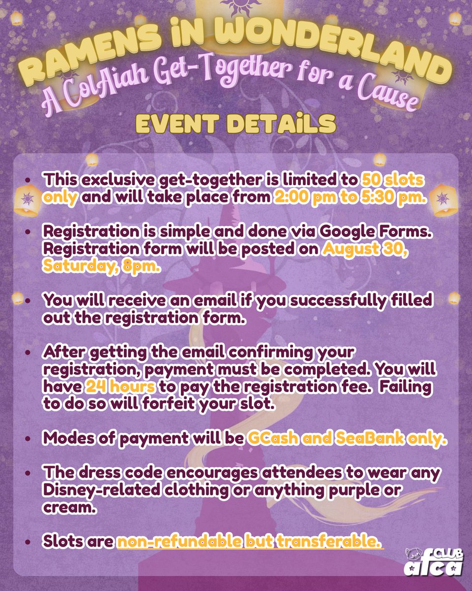 _allforcolaiah's tweet photo. Make sure to read all the details before the registration on Saturday. You don’t wanna miss out on this event so buckle up and see you in Wonderland, Ramens! 😉🌸☀️

#RamensInWonderland
#AllForCOLAIAH
#COLAIAHFanSupport https://t.co/QGieBO4czp