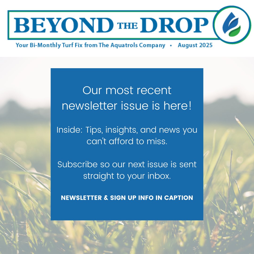 Aquatrols's tweet image. Latest issue of our newsletter:
90-day turf protection
Convo with James MacBeath of Brora Golf Club
Loyalty program rewards
Looking into the world of territory manager, Josey Groeneveld
A first look at our new product
bit.ly/4lMglFy
#BeyondTheDrop #SoilScience