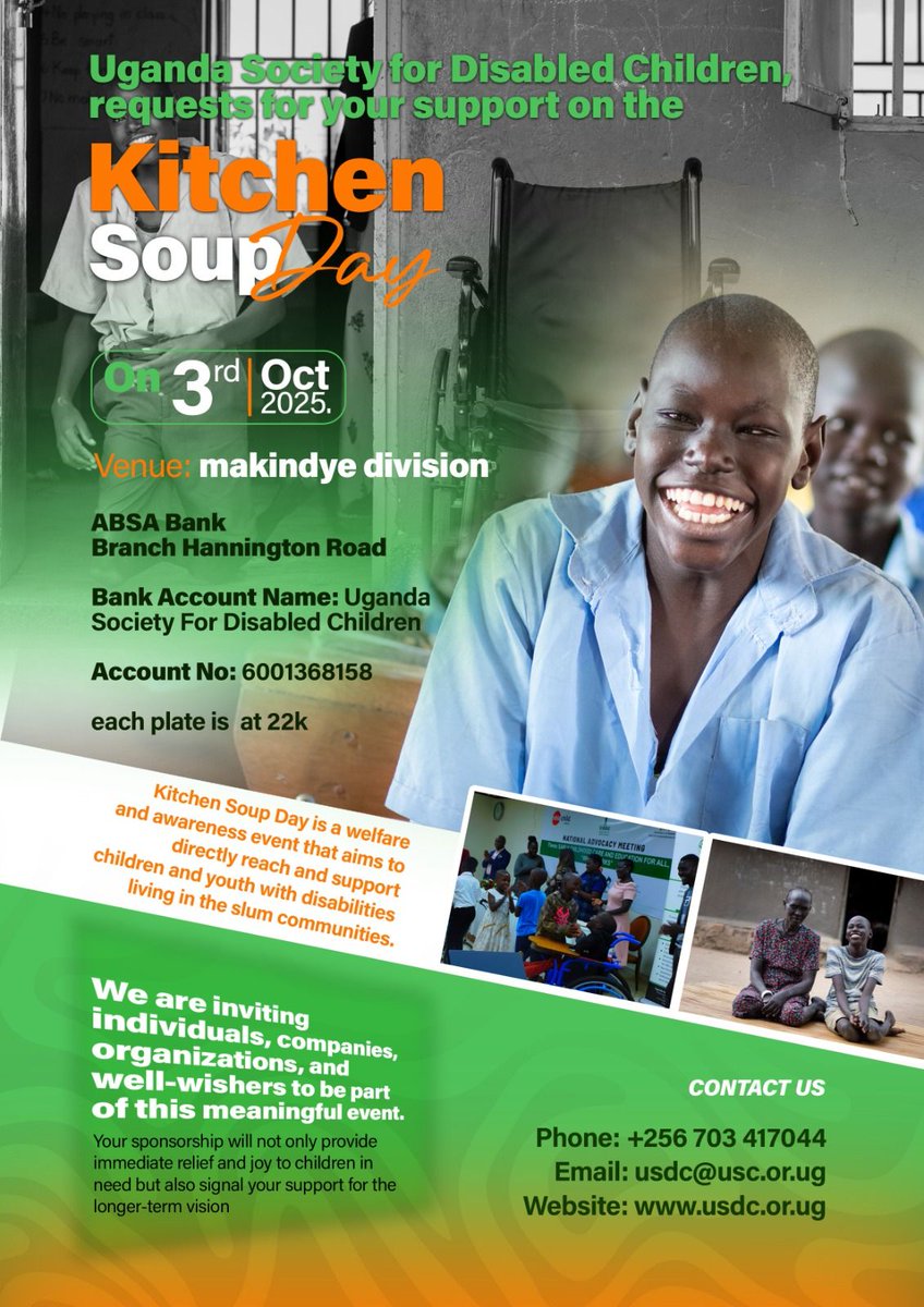 usdc3's tweet image. #KitchenSoupDay2025 #InclusionMatters #USDCUganda #SupportChildrenWithDisabilities #CSR #HopeInAction #DisabilityRights #Makindye #NonProfitUganda #SocialImpact #TransformingLives