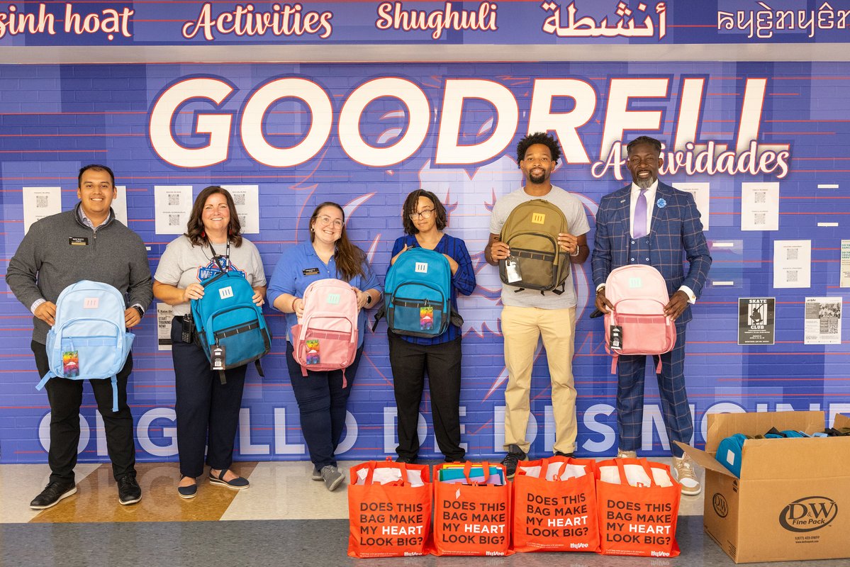 DM Public Schools (@dmschools) on Twitter photo On Monday, <a href="/GoodrellMS/">DM Goodrell</a> students kicked off the first day of school with supplies from Euclid Hy-Vee, new T-shirts, Superintendent Roberts, and new principal and alum Dr. Tori Rabe. See more photos of first day fun: flic.kr/s/aHBqjCrTzg On Monday, <a href="/GoodrellMS/">DM Goodrell</a> students kicked off the first day of school with supplies from Euclid Hy-Vee, new T-shirts, Superintendent Roberts, and new principal and alum Dr. Tori Rabe. See more photos of first day fun: flic.kr/s/aHBqjCrTzg