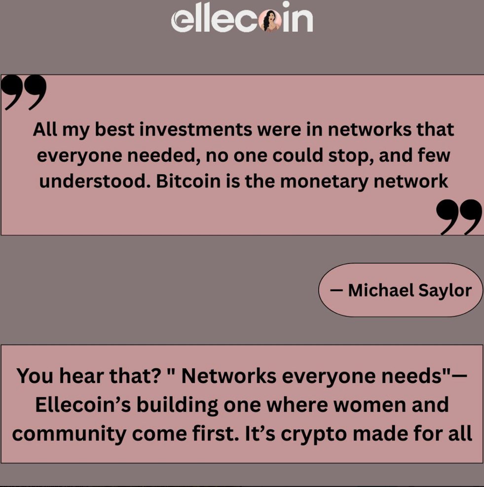 Lessons can be learned from Michael Saylor in many ways... What else do you want to learn with #ElleCoin ?