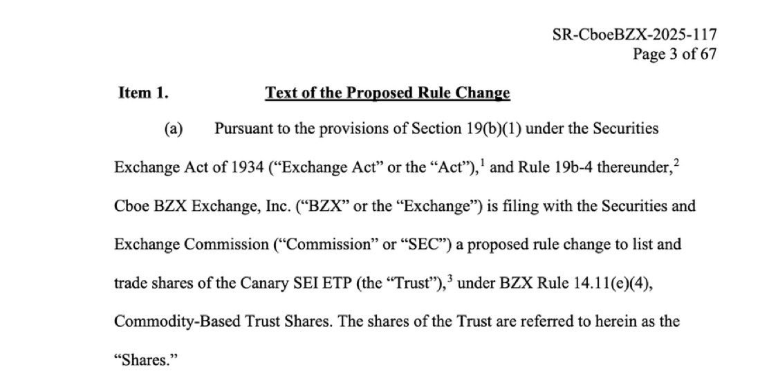 as u know…cboe has filed for canary’s staked sei etf. first step in bringing sei into the us market.

if it goes through, sei won’t just trade, it’ll earn staking yield for investors straight from wall street rails.

proud to be early on this one. ❤️