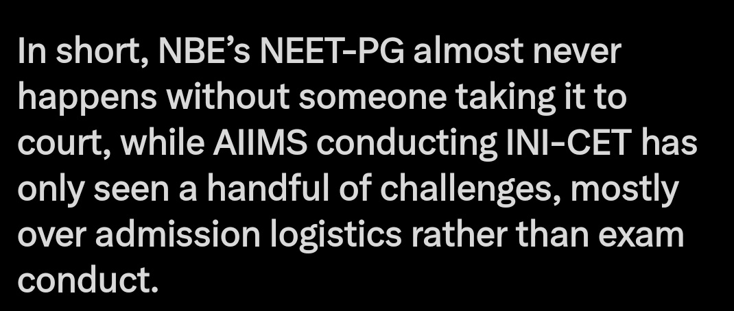 hocrux26's tweet image. An analysis of corrupt practices of NBE by perplexity ai. Not an iota of surprises here.

#NEETPG #NeetPgMarksDiscrepancy
