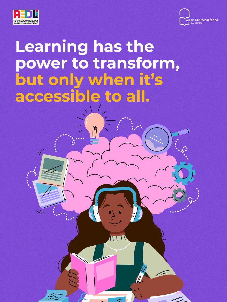 redliafrica's tweet photo. Learning transforms lives, but only when it’s accessible to all. 🌍📚
Let’s break barriers to education.
#OpenLearningForAll #InclusiveEducation https://t.co/4sny5fKN1f