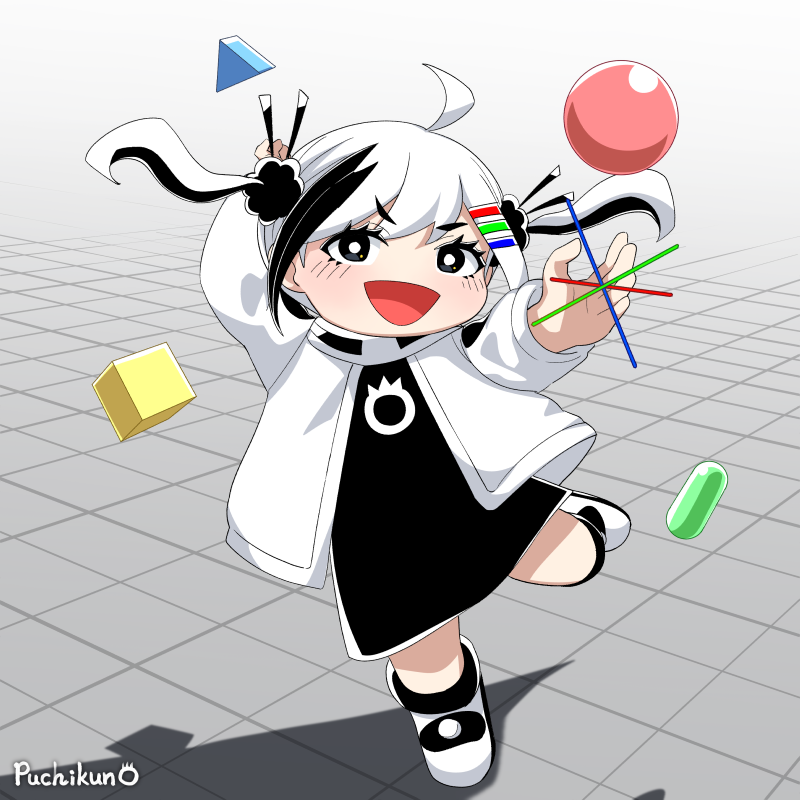「おはモノチ 「3Dにチャレンジだっち!」 #MonochiProject」|ぷちくん/puchikun（絵師）のイラスト