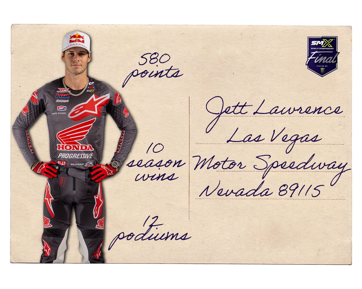 supermotocross's tweet photo. Postmarked from Landsborough ➡️ Las Vegas! See you at the SMX Finals 🏁
#SMX #SuperMotocross #SupercrossLIVE #ProMotocross #Landsborough #Australia #JettLawrence #HunterLawrence #450 https://t.co/cRAtmqgW9f