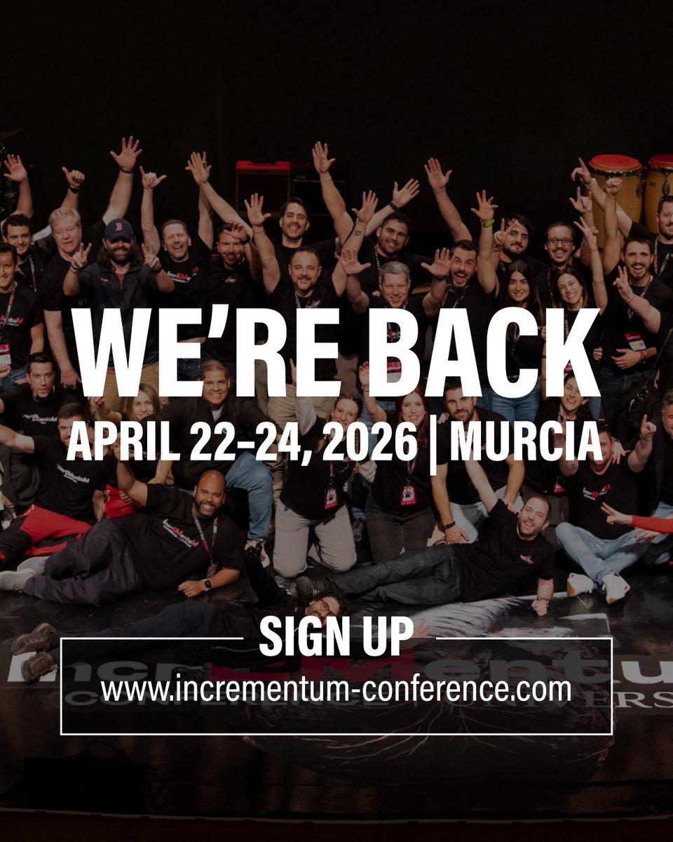 Así fue Incrementum 2025

Más de 500 asistentes de más de 30 países

Traducción simultánea

3 días, ponencias de 15 minutos, sesiones de preguntas en directo y técnicas prácticas.

🔥 Volvemos del 22 al 24 de abril de 2026 | Murcia, España