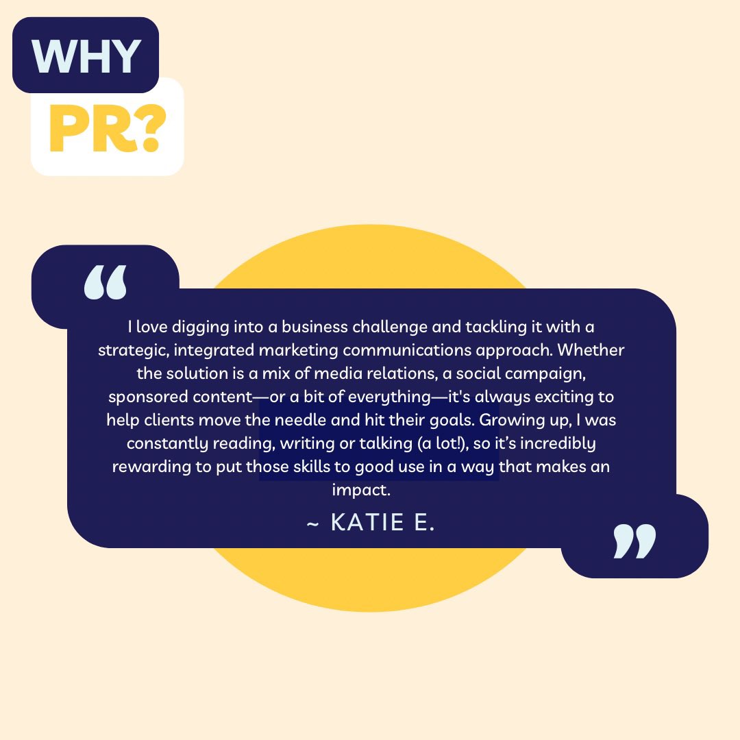 KeylightComms's tweet photo. Why PR?

 We asked the Keylight team what keeps them passionate about public relations. Swipe to hear from them.

If you work in PR or love someone who does, drop a tag below and say thank you! https://t.co/AQVywswdrk