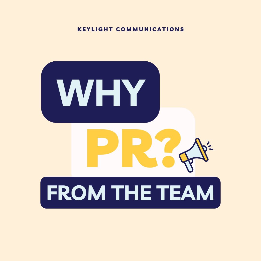 KeylightComms's tweet photo. Why PR?

 We asked the Keylight team what keeps them passionate about public relations. Swipe to hear from them.

If you work in PR or love someone who does, drop a tag below and say thank you! https://t.co/AQVywswdrk