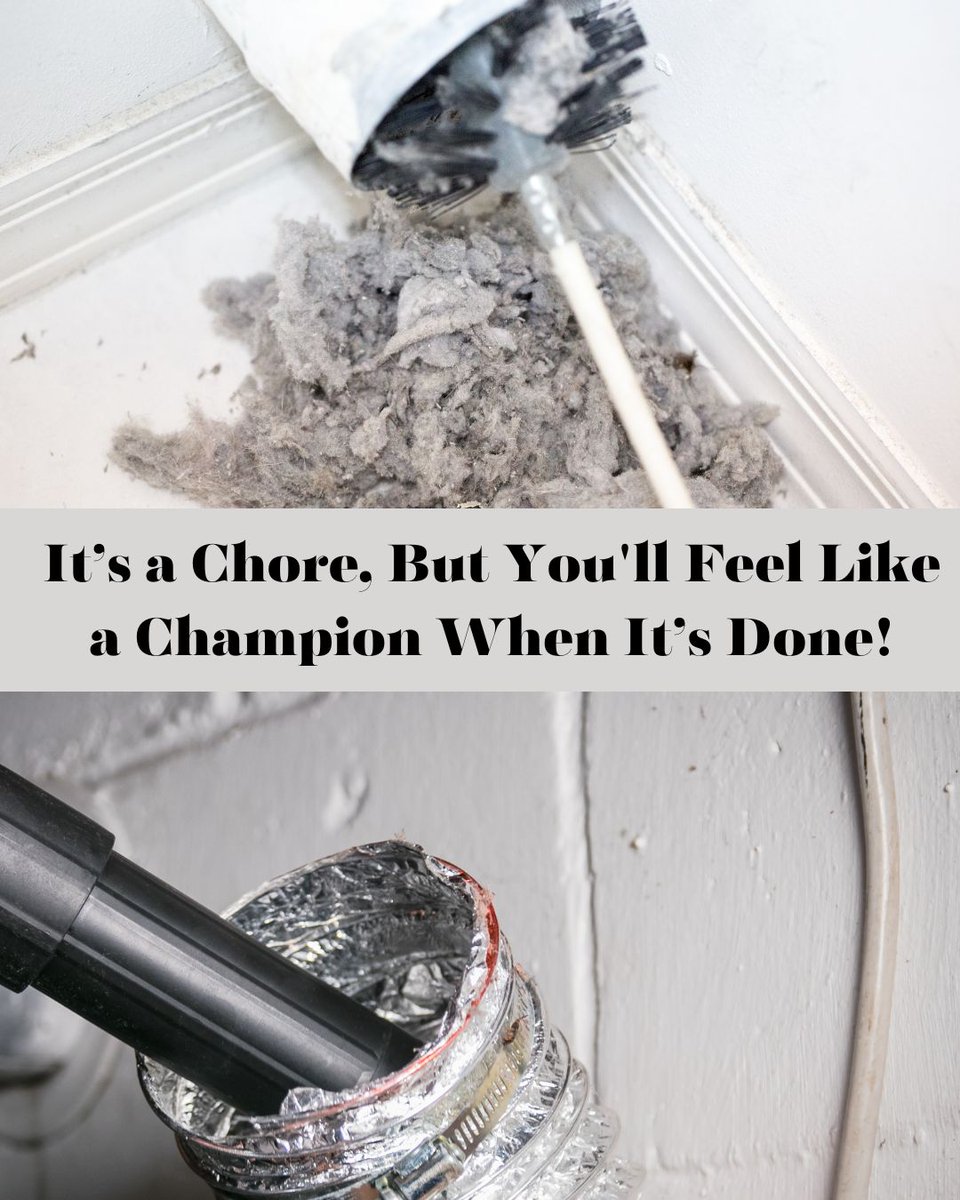 Cleaning the dryer vent is like going to the gym—you never want to do it, but you feel like a hero once it’s done. 💪🔥