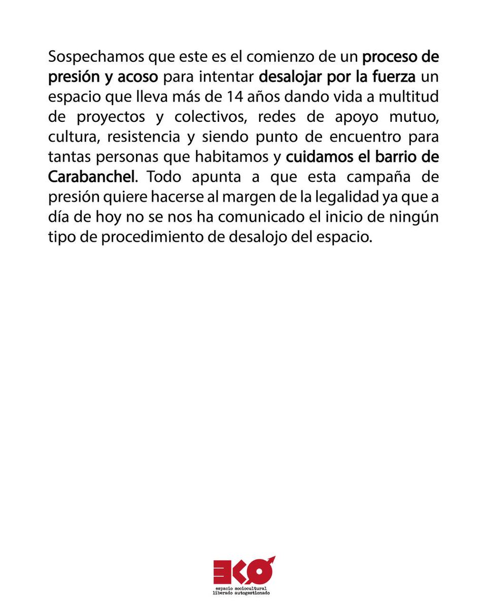 ¡!Defendamos el Eko!!

Comunicado sobre los últimos acontecimientos: