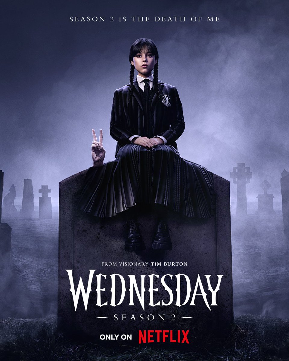 New poster for 'WEDNESDAY' Season 2 Part II.

Part II releases on September 3 on Netflix!