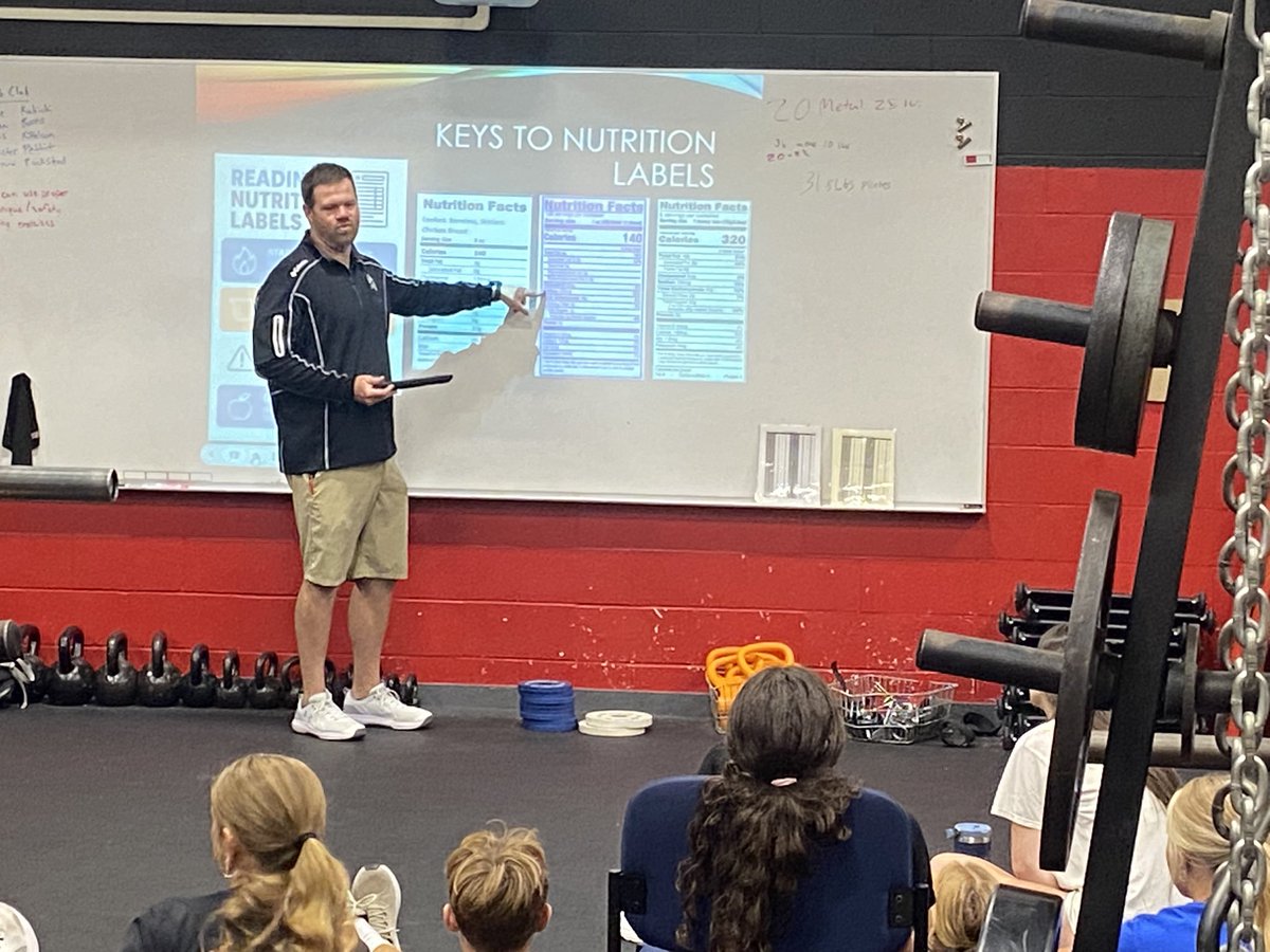 One of the greatest perks of being a student athlete at Plattsburg High School is that we have a great athletic trainer on site all day long. Thanks to <a href="/BlaiseKriley/">Blaise Kriley</a> for coming in and talking to our kids about nutrition today.