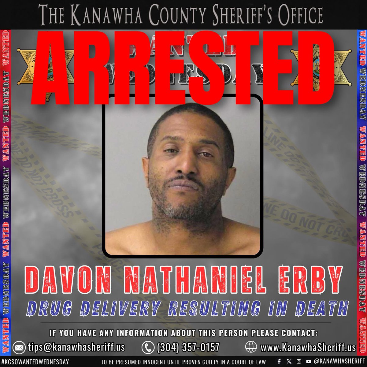 UPDATE:  Davon Erby was arrested by #SCPD 
🚔 #KCSO #WantedWednesday 8/27/25 🚔Wanted: Davon Nathaniel Erby for Drug Delivery Resulting in Death

All suspects are presumed innocent until proven guilty.
#KCSOWantedWednesday