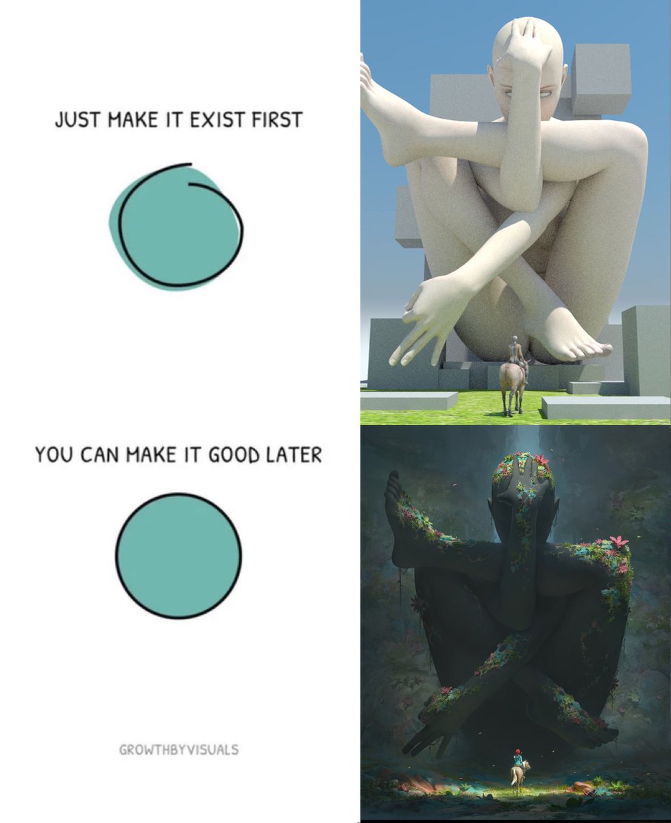 Just make it exist first, you can make it good later