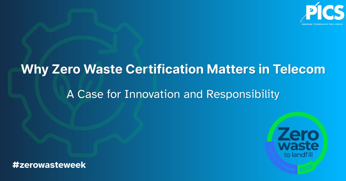 Why does Zero Waste certification matter in #telecom?

Because reuse = innovation.
Recycling = strategy.
And landfill = lost opportunity.

Read how PICS is turning #ewaste into circular value 👇
picstelecom.com/why-zero-waste…

#ZeroWasteWeek
#Sustainability
#CircularEconomy
#ESG