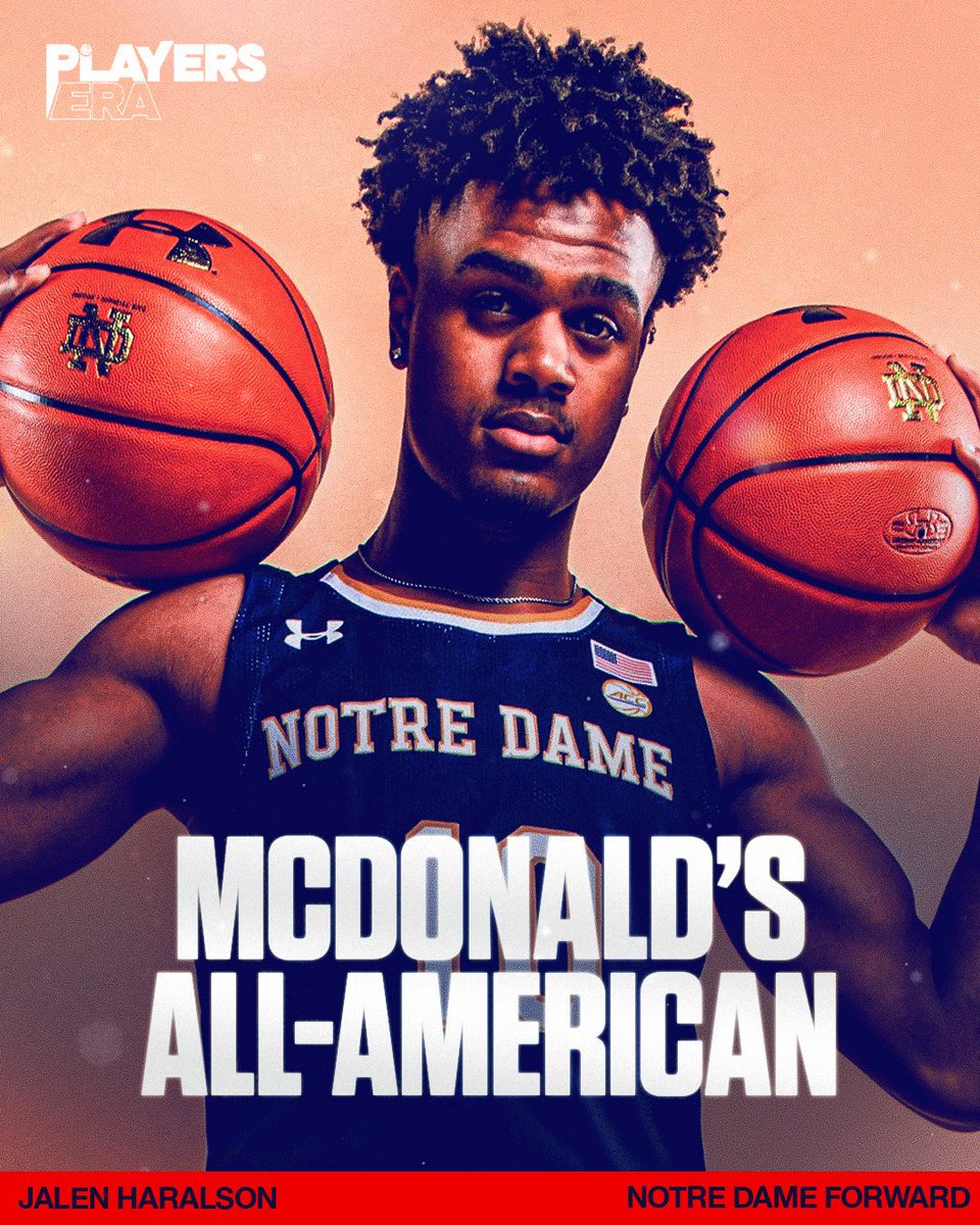 Players Era (@players_era) on Twitter photo When Talent meets Opportunity, great things can happen 
5 Star Freshman, Jalen Haralson, was a top 20 recruit that believes in what Coach Shrewsberry is building with <a href="/NDmbb/">Notre Dame Men's Basketball</a> 
Haralson chose ND over Duke, Kansas, Purdue, Etc
A 6’7 Forward who can play-make for himself & others When Talent meets Opportunity, great things can happen 
5 Star Freshman, Jalen Haralson, was a top 20 recruit that believes in what Coach Shrewsberry is building with <a href="/NDmbb/">Notre Dame Men's Basketball</a> 
Haralson chose ND over Duke, Kansas, Purdue, Etc
A 6’7 Forward who can play-make for himself & others