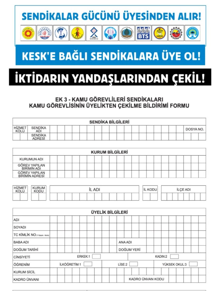 Bizleri yoksullaştıran yetkili ama ETKİSİZ sendikalardan
İ S T İ F A     E T!