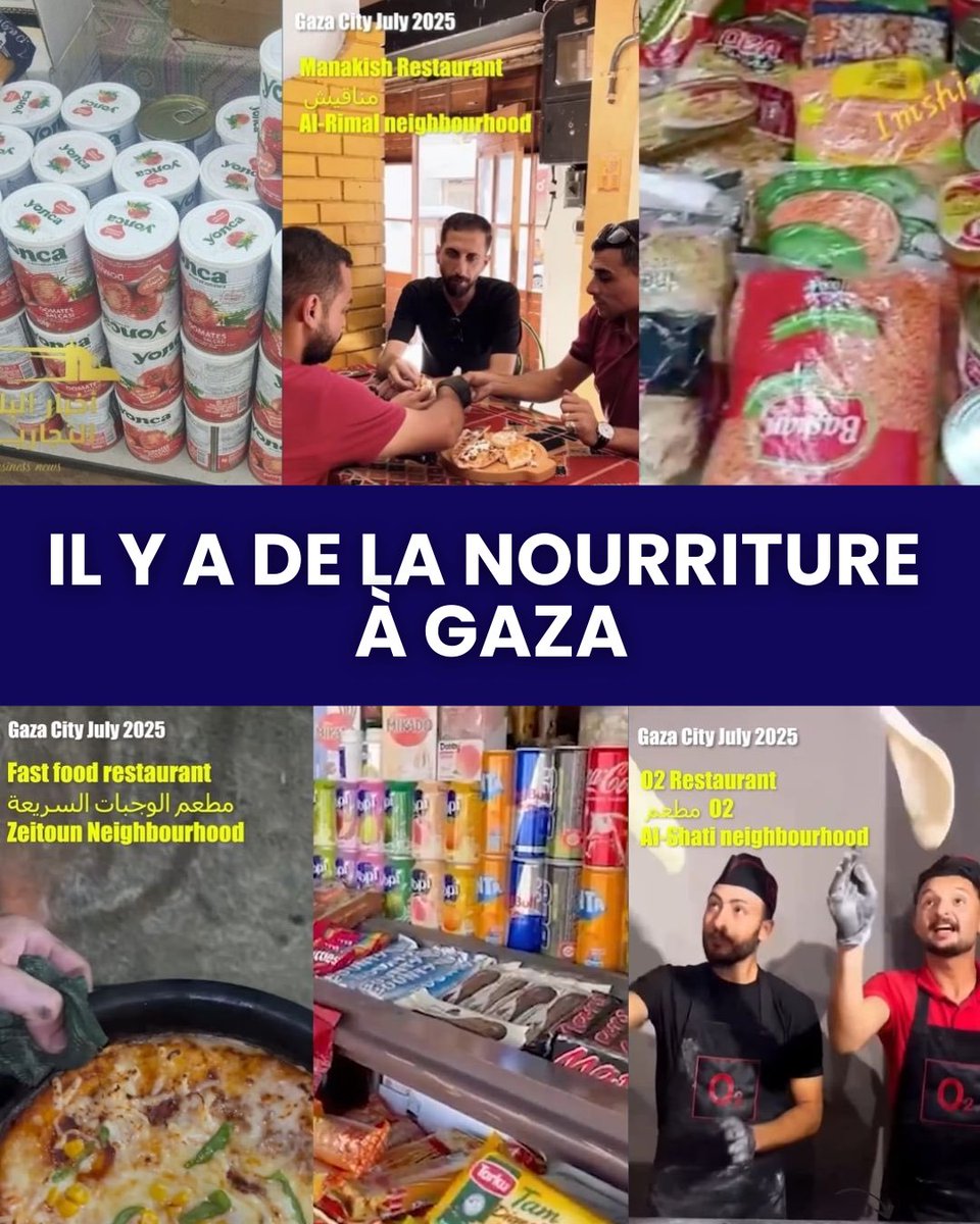 Il y a de la nourriture à Gaza.
Il n’y a pas de famine.
👉 Les seuls qui n’ont rien à manger, ce sont nos otages.
Ramenez-les à la maison !