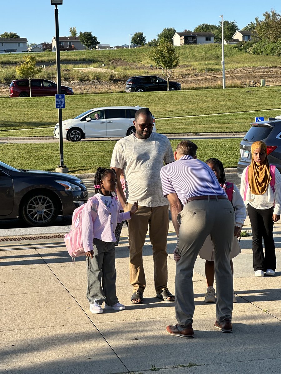 Great energy welcoming students to Day 1 of school at Gibbs Elementary!!!