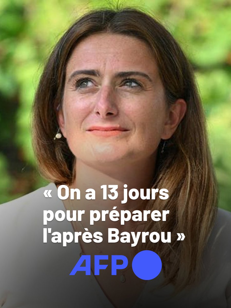 François Bayrou tombera le 8 septembre.

Il nous reste 13 jours pour préparer la suite.

J’appelle les formations politiques de gauche et écologistes à travailler ensemble à une réponse politique.

Nous, Écologistes, comptons bien y prendre toute notre part.

Entretien <a href="/afpfr/">Agence France-Presse</a> ⤵️