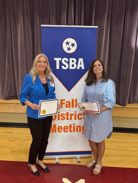 Congrats to Andy Disney (Level I), LaVonne Barbour (Level III), &amp; Melissa Browder (Level IV) for earning TSBA Certified Board Member honors! 🎓 Recognized at Fall District Meetings for going beyond local duties to lead with excellence. #TSBA #BoardLeadership #Education