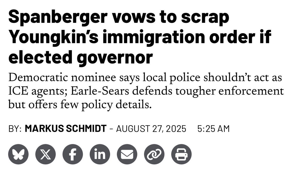 ROOZ (@roozva) on Twitter photo 🚨🚨🚨I’ve been saying this for MONTHS and now Abigail Spanberger just admitted what we all knew.
If elected governor, she will turn Virginia into a sanctuary state like California or New York.
This means MORE violent criminals on our streets.
Vote <a href="/WinsomeSears/">Lt. Governor of Virginia - Winsome Earle-Sears</a> to stop it! 🚨🚨🚨I’ve been saying this for MONTHS and now Abigail Spanberger just admitted what we all knew.
If elected governor, she will turn Virginia into a sanctuary state like California or New York.
This means MORE violent criminals on our streets.
Vote <a href="/WinsomeSears/">Lt. Governor of Virginia - Winsome Earle-Sears</a> to stop it!