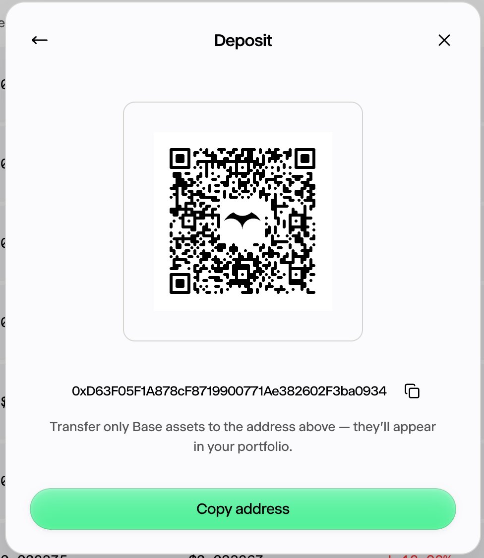 In our stream of small daily improvements: you can now deposit with a simple QR code.

Works beautifully with my Base App - just scan → pick asset → transfer to portfolio.

We’ll keep improving it. For example, it’ll listen for deposits and update automatically 🧐