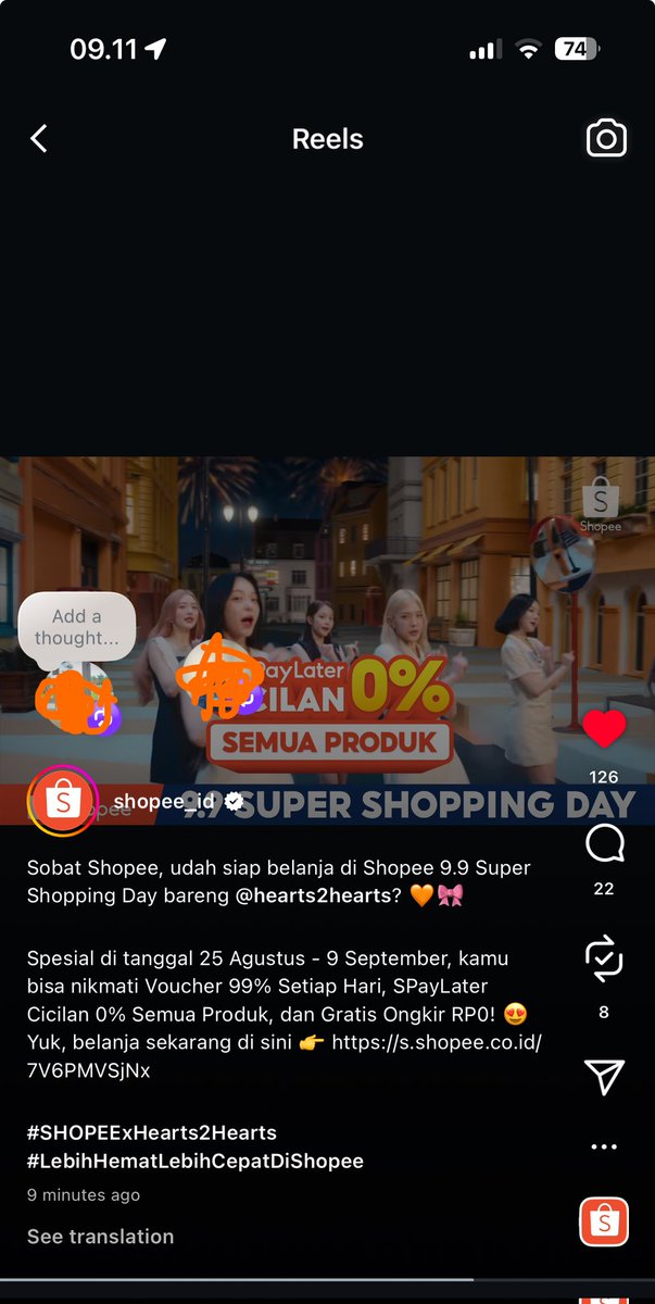 Kita ramein ayok guys iklan baru Shopee bareng Hearts2Hearts #SHOPEE99withHearts2Hearts
