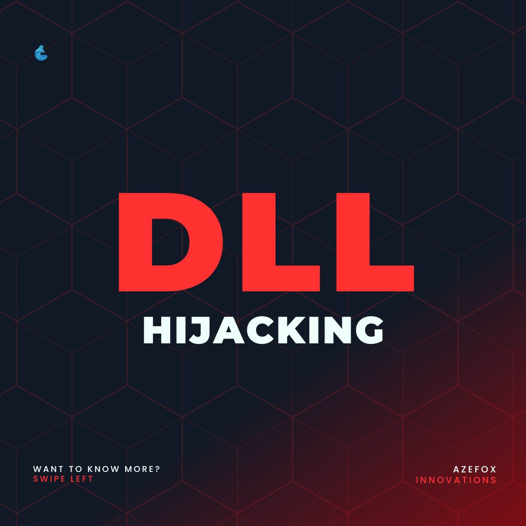 We_Azefox's tweet image. DLL Hijacking: A Silent Cyber Threat

#DLLHijacking #CyberSecurity #EthicalHacking #PrivilegeEscalation #DefenseEvasion #AzefoxInnovations #CyberDefense #ThreatDetection #InfoSec #CyberAwareness #CyberSecurityTraining #TechWorkshop