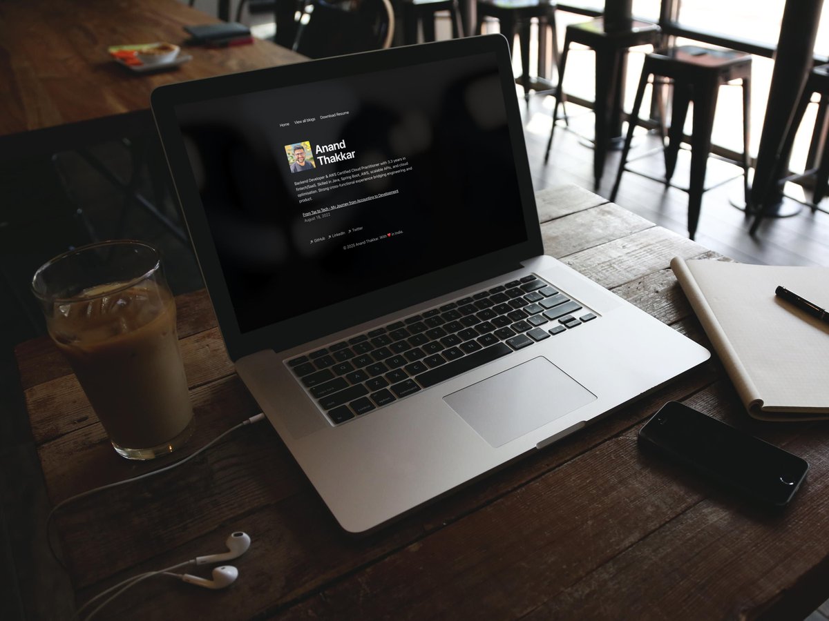 🚀 It’s live! anandthakkar.com

A big thank you to <a href="/vercel/">Vercel</a> for the free hosting. I’ll be sharing blogs, insights, and ideas on tech and development on a regular basis.

💡 Your feedback and suggestions are welcome – I’d love to hear from you!

#WebDevelopment #Tech