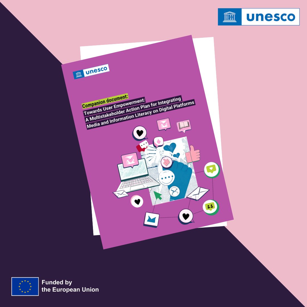 New Action Plan highlights 4️⃣ ways to empower users online through #MediaAndInfoLiteracy:

✅ Understand platforms
✅ Take control of their experience
✅ Use reporting &amp; redress tools
✅ Access reliable, discoverable info

With support from 🇪🇺<a href="/EU_FPI/">EU Service for Foreign Policy Instruments 🌐</a> #SocialMedia4Peace project