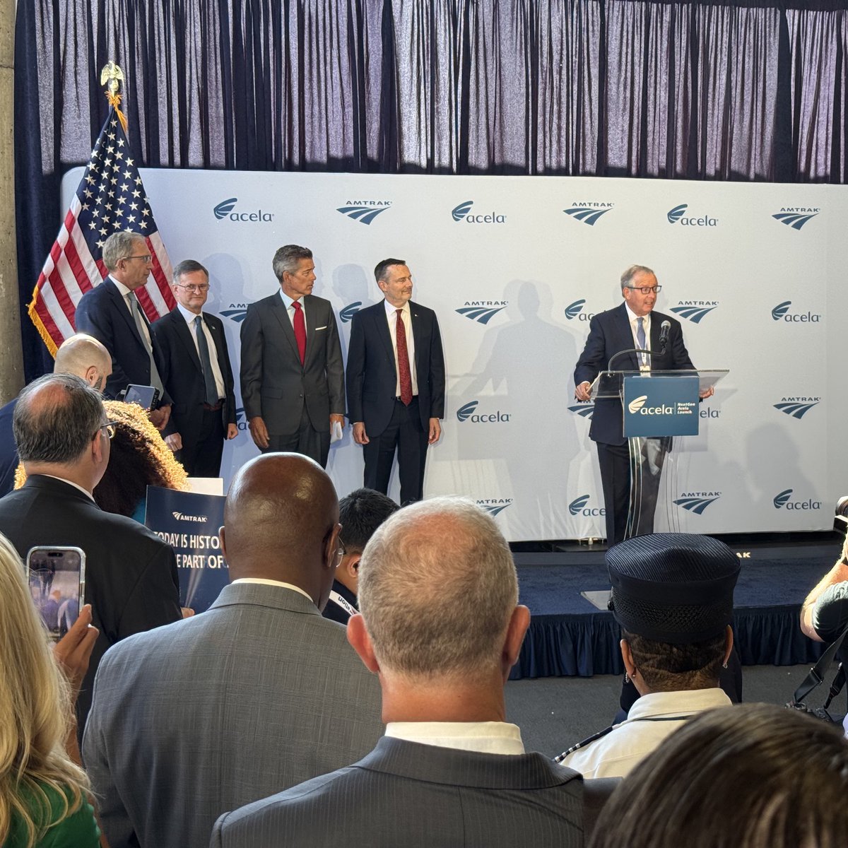 NOW: “Welcome to Amtrak 2.0,” Amtrak officials say as they unveil the new, “next-gen” Acela train set at D.C.’s Union Station.