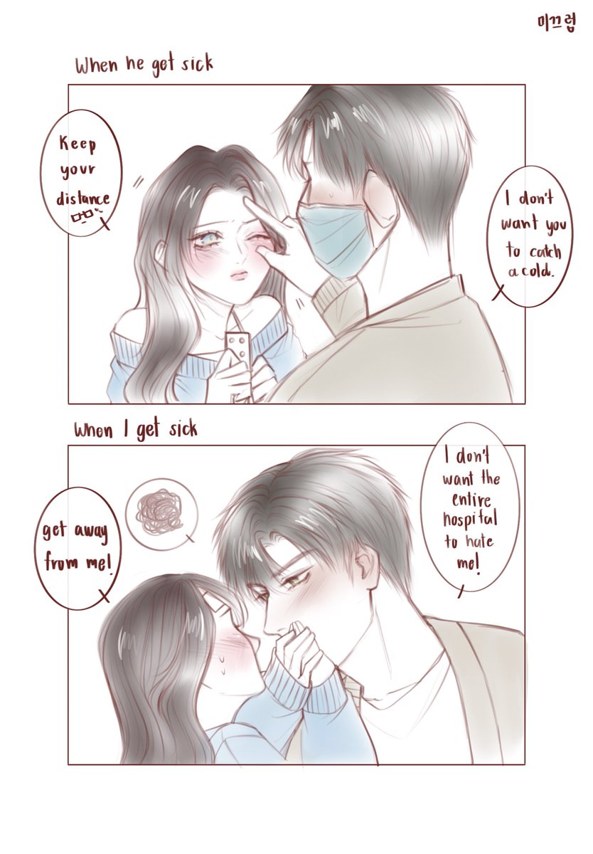 MeekrobRadna's tweet image. ❄️🌡️🤒
When he get sick VS When I get sick

#loveanddeepspacefanart #러브앤딥스페이스 #LoveandDeepspace #恋与深空 #恋と深空