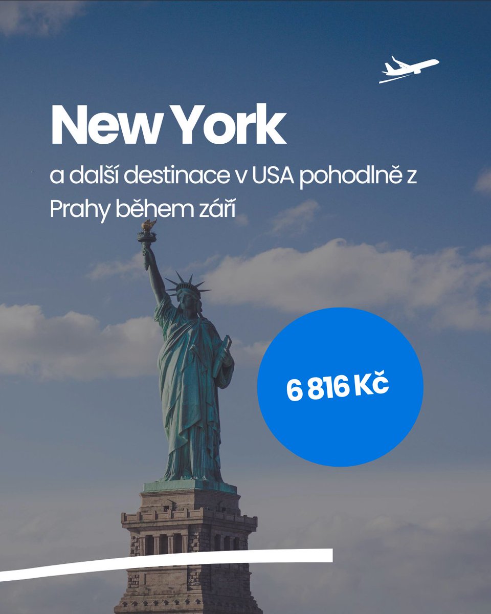 🤩🙌 Jááááj... Do Ameriky 🇺🇸 letíš z Prahy za necelých 7 tisíc. Kde koupit zpáteční letenky zjistíš u nás 😎👉 cestujlevne.com/akcni-letenky/…