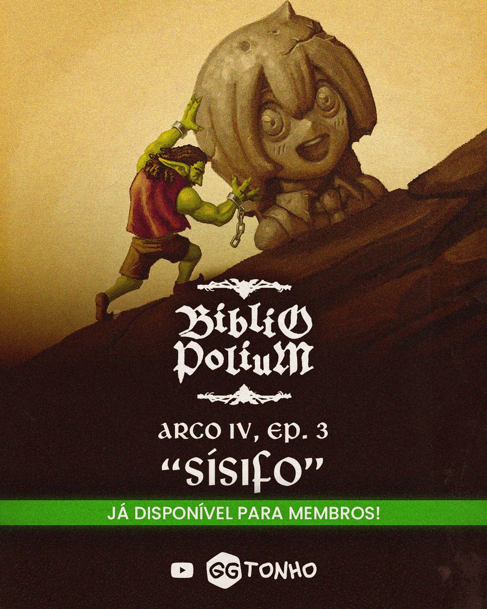George Prestrêlo (@ggtonho) on Twitter photo 🟢 JÁ DISPONÍVEL PRA MEMBROS: "Sísifo", novo episódio de #BibliopoliumRPG!
Após um dia em um REALITY SHOW de namoro, o grupo começa a criar táticas para não ser eliminado. Porém, UM DESAFIO muda tudo...
✏️ Arte na imagem: <a href="/Lu1Mandelli/">LuMandelli | Espada do Maremoto🌊</a>
🔗 Assista no link abaixo! 🟢 JÁ DISPONÍVEL PRA MEMBROS: "Sísifo", novo episódio de #BibliopoliumRPG!
Após um dia em um REALITY SHOW de namoro, o grupo começa a criar táticas para não ser eliminado. Porém, UM DESAFIO muda tudo...
✏️ Arte na imagem: <a href="/Lu1Mandelli/">LuMandelli | Espada do Maremoto🌊</a>
🔗 Assista no link abaixo!