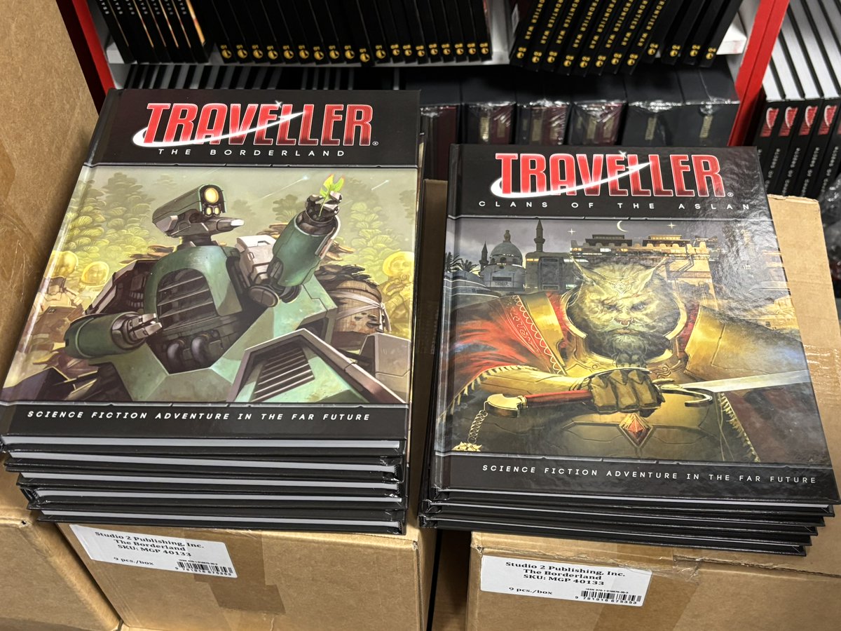 Good news for Travellers - both The Borderland and Clans of the Aslan are now in stock!

Pre-orders are being sent right now and you can grab your own hardcopies of these sourcebooks.

mongoosepublishing.com

#ttrpg #TravellerRPG