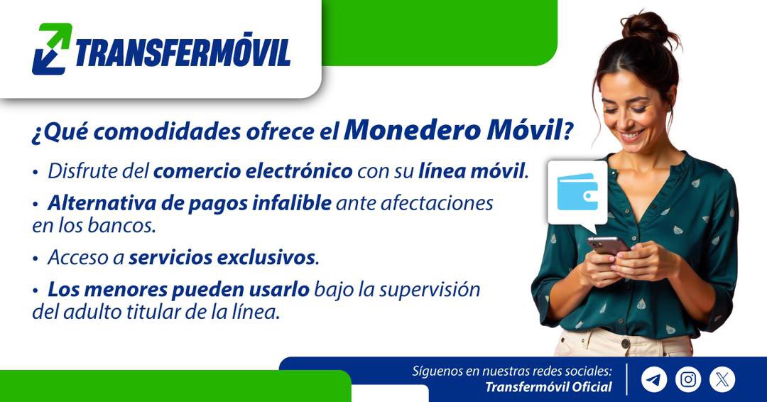 La excelente acogida que ha recibido el monedero #MiTransfer está en correspondencia con las múltiples ventajas y beneficios que ofrece, logrando posicionarse como una herramienta clave en el comercio electrónico nacional. 🙌

¡Tu móvil es tu monedero! ✨
#MonederoMóvil